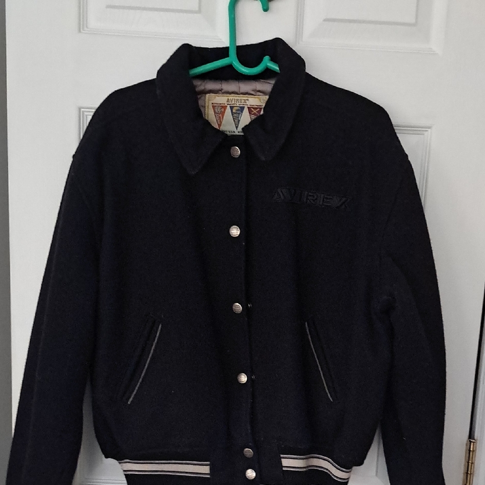 Avirex Black Wool Jacket